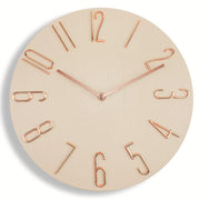 12 Inch Frameless Minimalist Wall Clock Silent Modern Quartz Clock for Living Room, Bedroom, Kitchen, Color: Wood Grain
