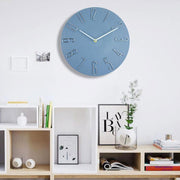 12 Inch Frameless Minimalist Wall Clock Silent Modern Quartz Clock for Living Room, Bedroom, Kitchen, Color: Black