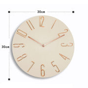 12 Inch Frameless Minimalist Wall Clock Silent Modern Quartz Clock for Living Room, Bedroom, Kitchen, Color: Gold Bronze