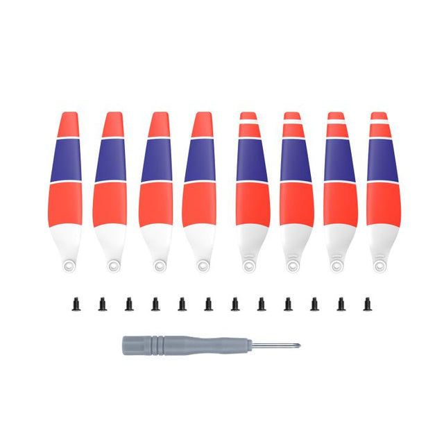 For DJI Mini 3 Drone 8pcs /Set 6030F Propeller Blades Low Noise Wings With Screwdrivers, Color: Tricolor