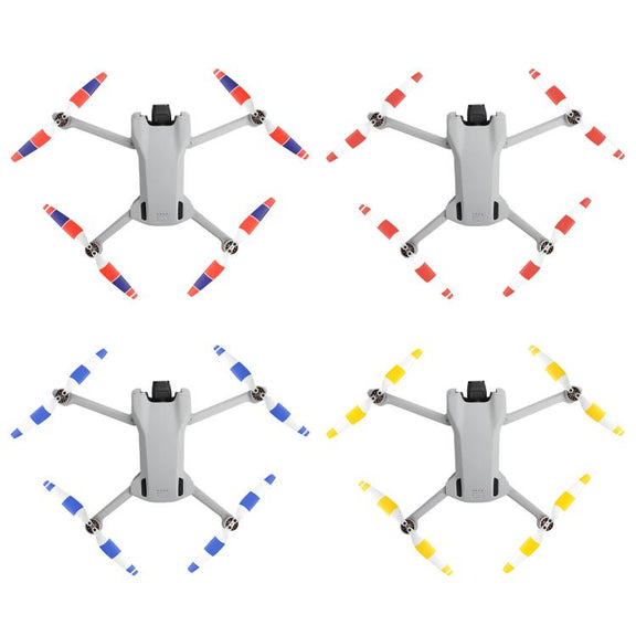 For DJI Mini 3 Drone 8pcs /Set 6030F Propeller Blades Low Noise Wings With Screwdrivers, Color: Silver Tip