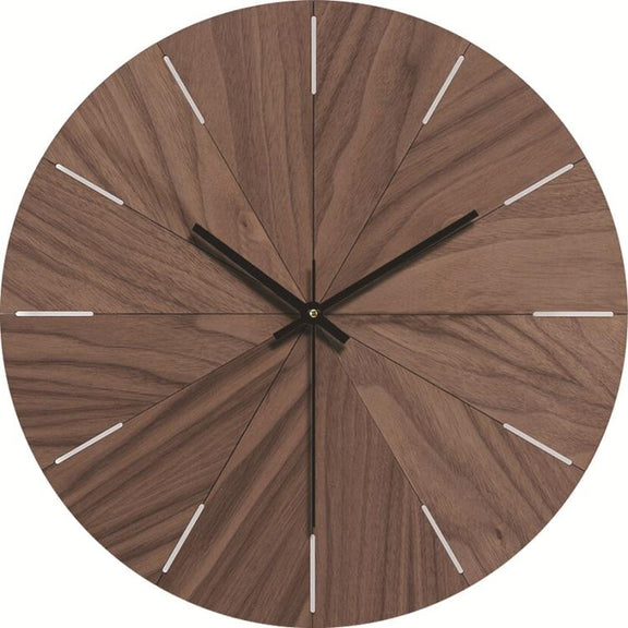 12-inch Imitation Wood Grain Texture Decorative Wall Clock Silent Quartz Clock Holiday Gift HR-CMW01