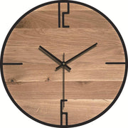 12-inch Imitation Wood Grain Texture Decorative Wall Clock Silent Quartz Clock Holiday Gift HR-CMW14
