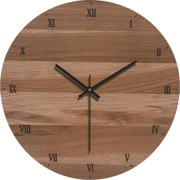 12-inch Imitation Wood Grain Texture Decorative Wall Clock Silent Quartz Clock Holiday Gift HR-CMW16
