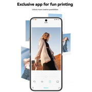TELESIN Portable Instant Photo Printer With Magnetic Bag & Self-Adhesive Photo Paper For Travel & Memories(White)