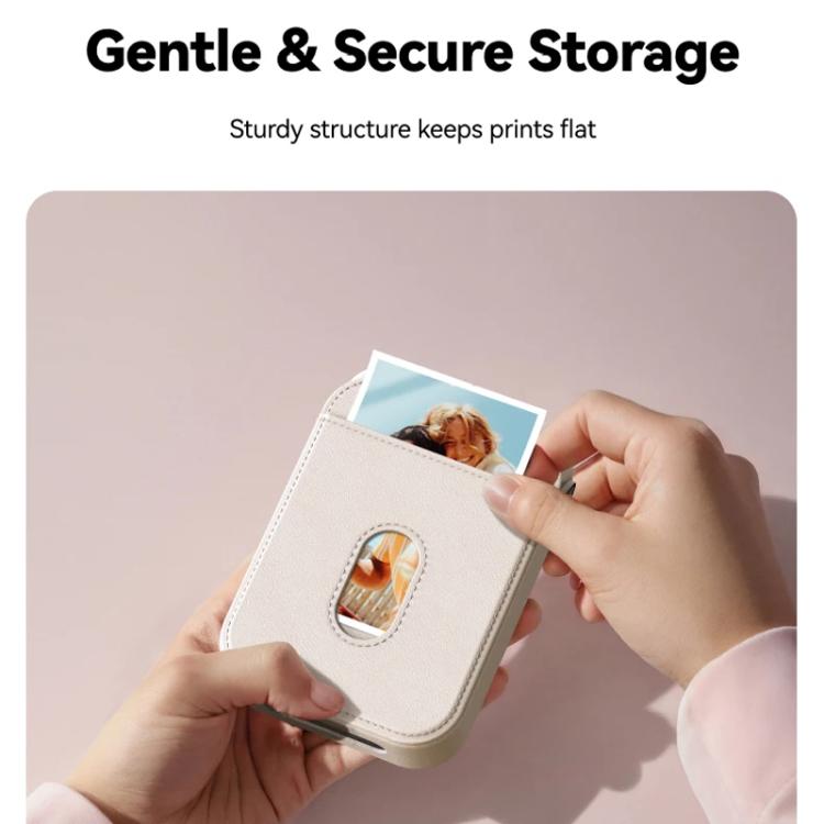 TELESIN Portable Instant Photo Printer With Magnetic Bag & Self-Adhesive Photo Paper For Travel & Memories(White)