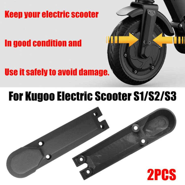 2pcs /Pack Front Wheel Cover For Kugoo 8 Inch Electric Scooter(Black) - free shipping - PMC Jewellery - Order now!