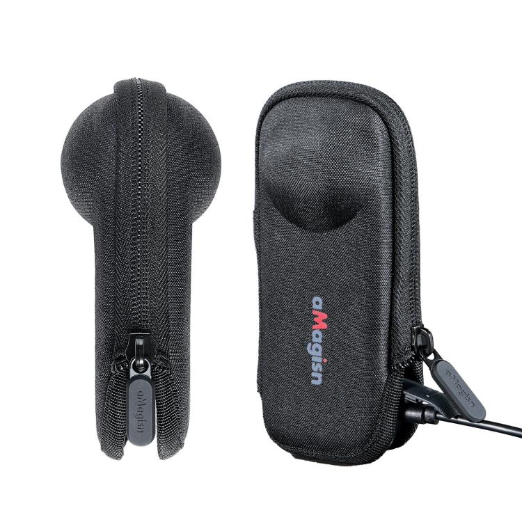 For Insta360 X5 Camera aMagisn Storage Bag Hard Shell Protective Case with Carabiner Clip