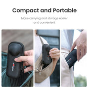 For Insta360 X5 Camera aMagisn Storage Bag Hard Shell Protective Case with Carabiner Clip