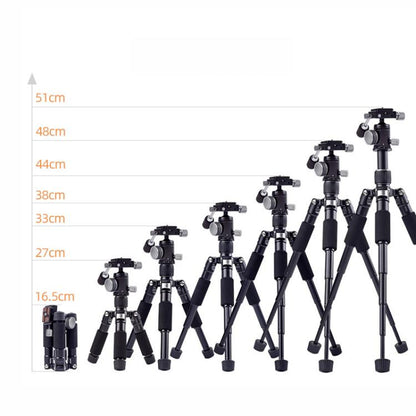 XILETU FM5C-MINI Adjustable 16.5-51cm Aluminum Tripod with 26mm Ball Head 6kg Load Capacity for 360-degree Panoramic Shooting - free shipping - PMC Jewellery - Order now!