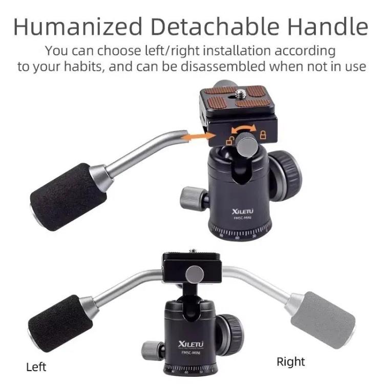 XILETU FM5C-MINI Adjustable 16.5-51cm Aluminum Tripod with 26mm Ball Head 6kg Load Capacity for 360-degree Panoramic Shooting - free shipping - PMC TechLife - Order now!