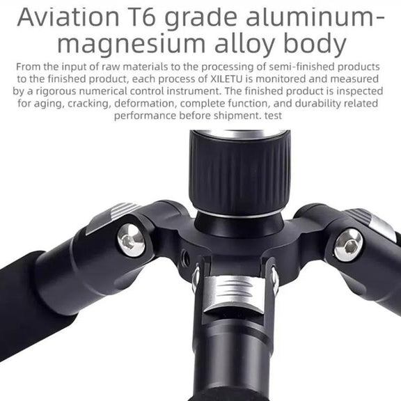 XILETU FM5C-MINI Adjustable 16.5-51cm Aluminum Tripod with 26mm Ball Head 6kg Load Capacity for 360-degree Panoramic Shooting