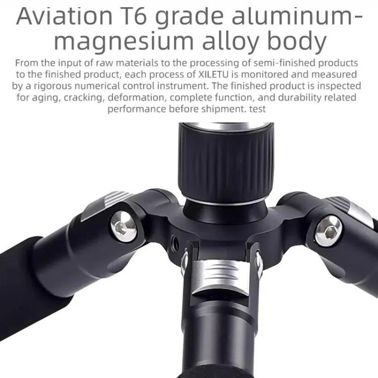 XILETU FM5C-MINI Adjustable 16.5-51cm Aluminum Tripod with 26mm Ball Head 6kg Load Capacity for 360-degree Panoramic Shooting