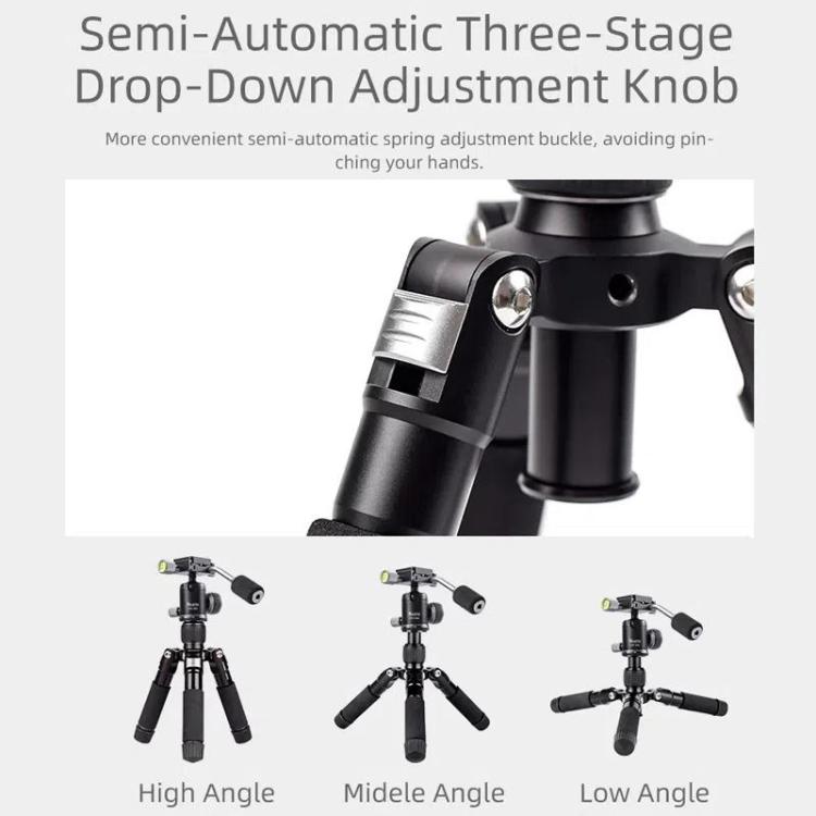 XILETU FM5C-MINI Adjustable 16.5-51cm Aluminum Tripod with 26mm Ball Head 6kg Load Capacity for 360-degree Panoramic Shooting - free shipping - PMC TechLife - Order now!