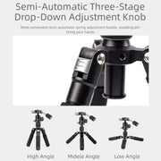 XILETU FM5C-MINI Adjustable 16.5-51cm Aluminum Tripod with 26mm Ball Head 6kg Load Capacity for 360-degree Panoramic Shooting