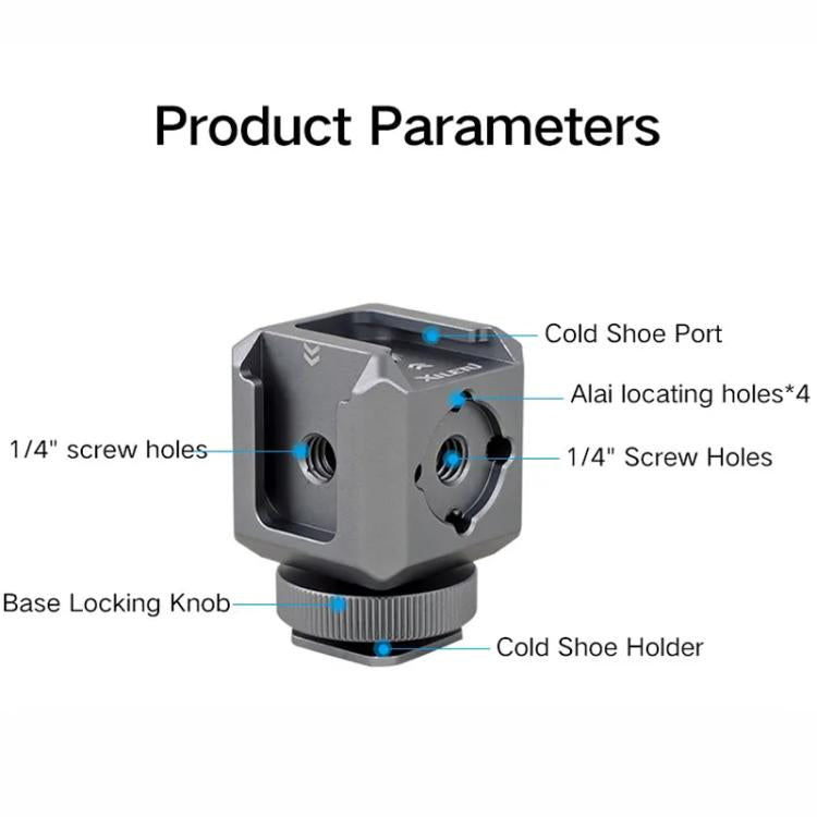 XILETU  XDS-15  Multi-head Cold Shoe Mount Adapter for Camera Flash, Microphone, LED Light - free shipping - PMC TechLife - Order now!