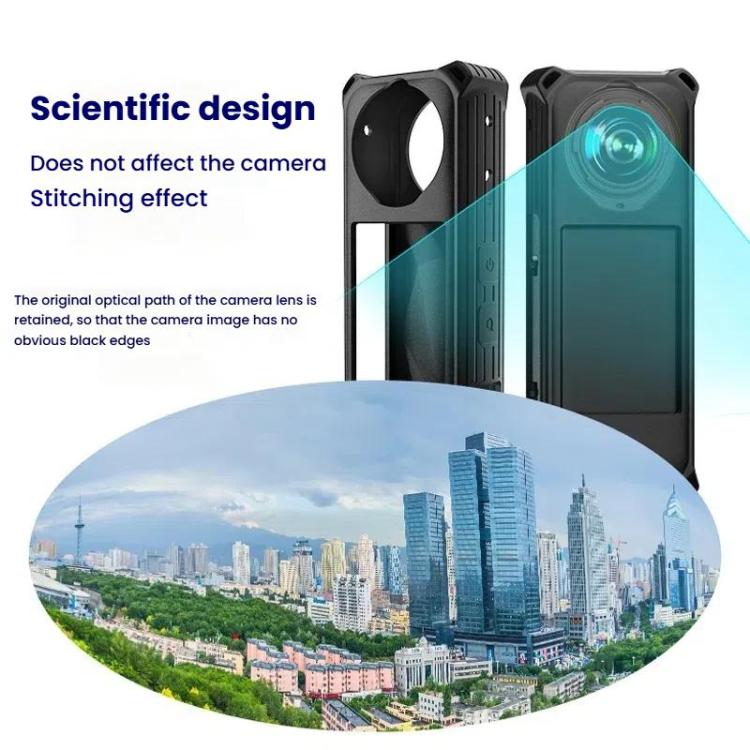 For Insta360 X5 Camera Silicone Cover Case With Lens Cap Shockproof Protective Shell(Black) - free shipping - PMC TechLife - Order now!