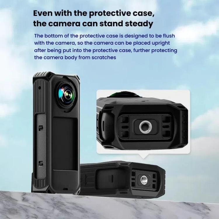 For Insta360 X5 Camera Silicone Cover Case With Lens Cap Shockproof Protective Shell(Black) - free shipping - PMC TechLife - Order now!