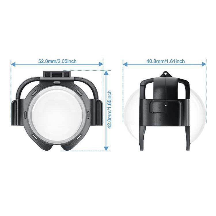 For Insta360 X5 Anti-Fog Snap-On Lens Protector Durable Glass Cover