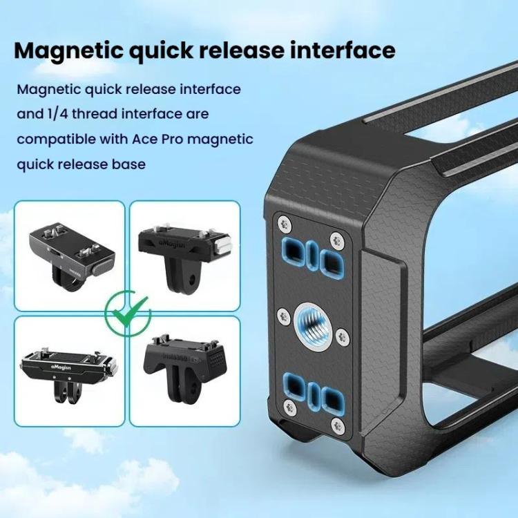 For Insta360 X5 Plastic Protective Frame Magnetic Quick-Release Camera Cage Expansion Bracket - free shipping - PMC TechLife - Order now!
