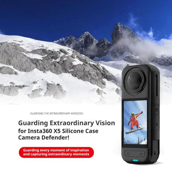 For Insta360 X5 Camera Silicone Case Body Cover Anti-dust and Stain-resistant Protective Shell(Black)