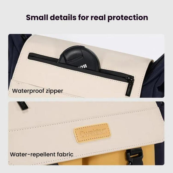 Cwatcun D191 Large Shoulder Camera Bag Water-resistant Crossbody Microsingle DSLR Camera Messenger Bag