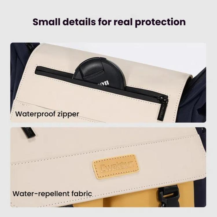 Cwatcun D191 Medium Shoulder Camera Bag Water-resistant Crossbody Microsingle DSLR Camera Messenger Bag