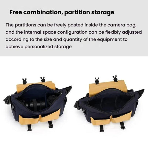Cwatcun D191 Large Shoulder Camera Bag Water-resistant Crossbody Microsingle DSLR Camera Messenger Bag