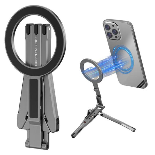 Magsafe Mobile Phone Magnetic Holder Desktop Tripod(Silver Gray) - free shipping - PMC Jewellery - Order now!