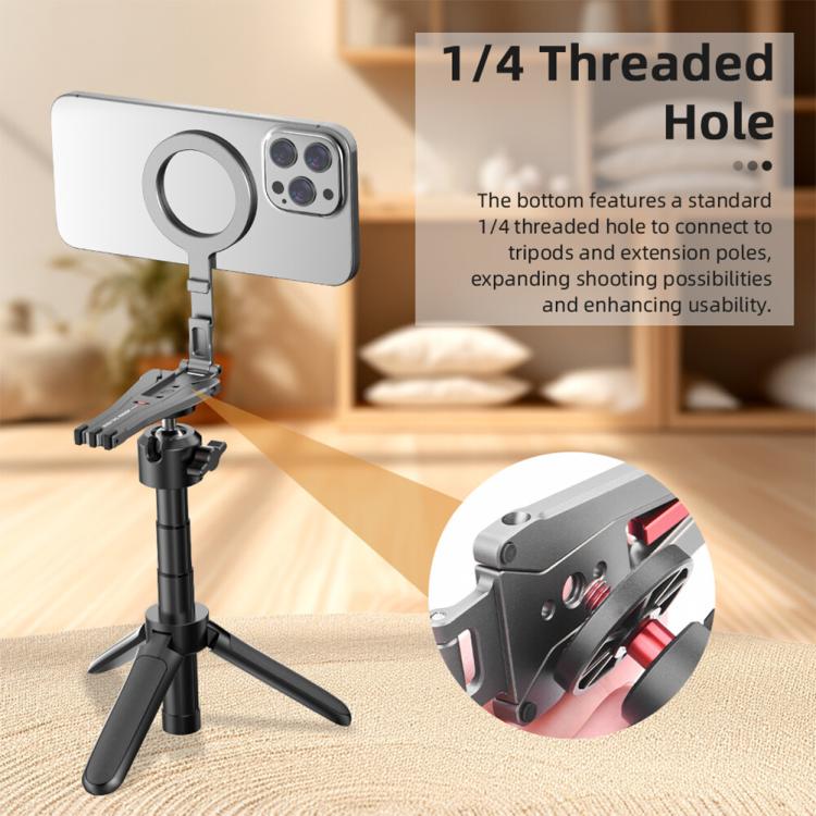 Magsafe Mobile Phone Magnetic Holder Desktop Tripod(Silver Gray) - free shipping - PMC Jewellery - Order now!
