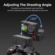 For Osmo Action 3 / 4 / 5 Pro Flymile AC5003 Magnetic Head Quick Release Base(Black)