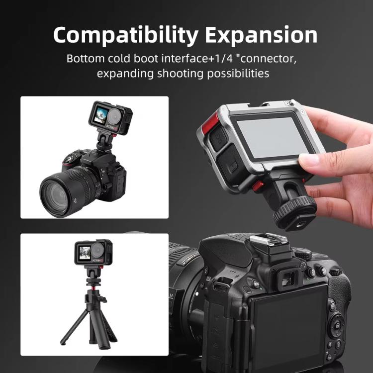 For Osmo Action 3 / 4 / 5 Pro Flymile AC5003 Magnetic Head Quick Release Base(Black) - free shipping - PMC TechLife - Order now!