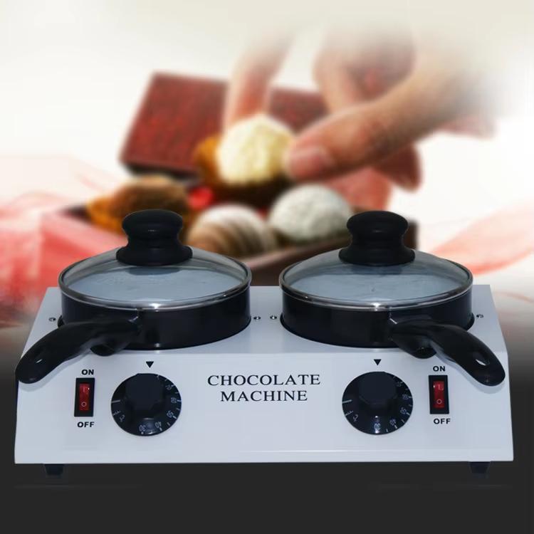 Dessert Making Double Cylinder Chocolate Hot Melt Machine US Plug