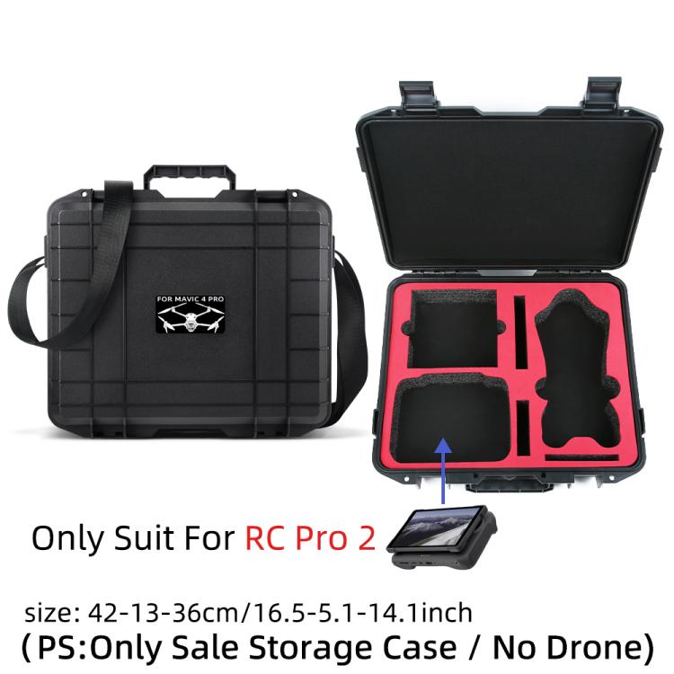 For DJI Mavic 4 Pro Creator Combo RC Pro 2 Explosion-Proof Case Storage Box Suitcase With Shoulder Strap(White Pattern)