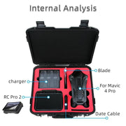 For DJI Mavic 4 Pro Creator Combo RC Pro 2 Explosion-Proof Case Storage Box Suitcase With Shoulder Strap(White Pattern)