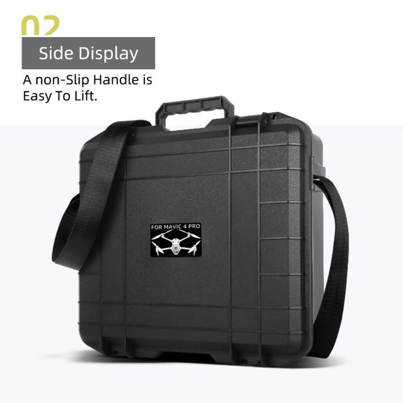 For DJI Mavic 4 Pro Creator Combo RC Pro 2 Explosion-Proof Case Storage Box Suitcase With Shoulder Strap(White Pattern)