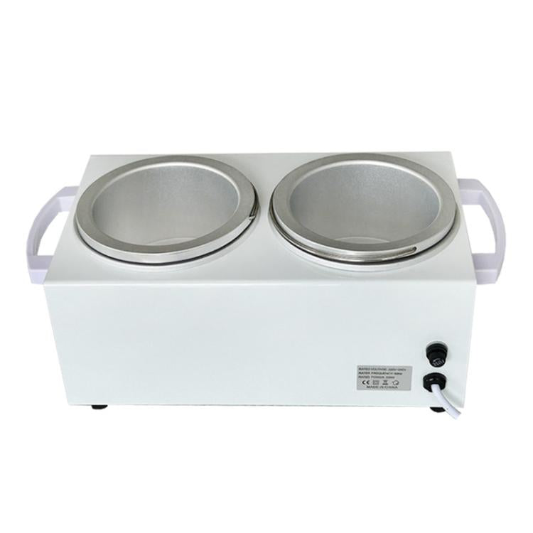 Double Pots Chocolate Melt Machine Temperature Control Hand Wax Machine Hand Heat Stirring Tool(US Plug)