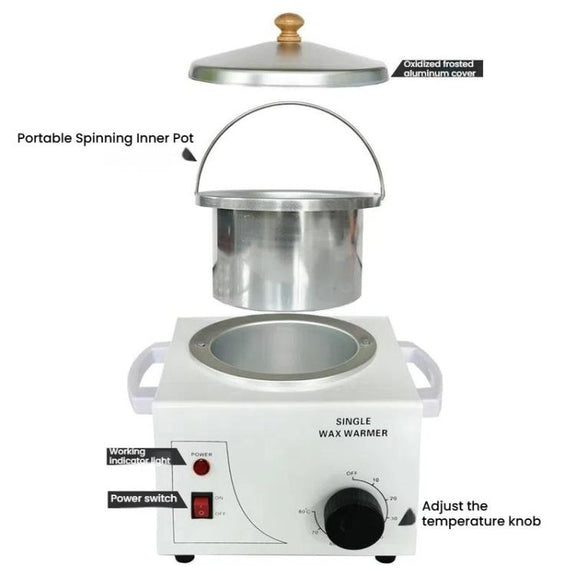 Double Pots Chocolate Melt Machine Temperature Control Hand Wax Machine Hand Heat Stirring Tool(US Plug)