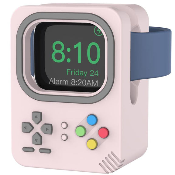 For Apple Watch AhaStyle DD05 Silicone Mini Charging Stand, Without Charger(Pink)