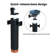 Buoyant Anti-Sink Dive Handle With Dual Cold Shoe Mounts for Action Cameras(Orange)