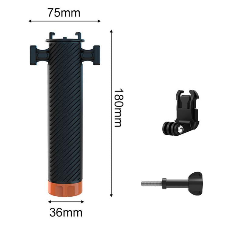 Buoyant Anti-Sink Dive Handle With Dual Cold Shoe Mounts for Action Cameras(Orange)