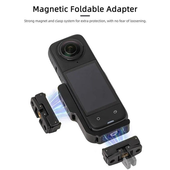 For Insta360 X5 / X4 Sunnylife X4-ZJ826 L-shape Conversion Bracket Magnetic Adaptor Expansion Accessory(Black)