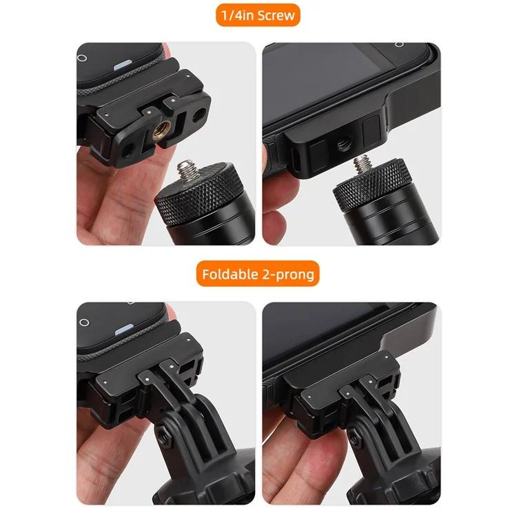 For Insta360 X5 / X4 Sunnylife X4-ZJ826 L-shape Conversion Bracket Magnetic Adaptor Expansion Accessory(Black)