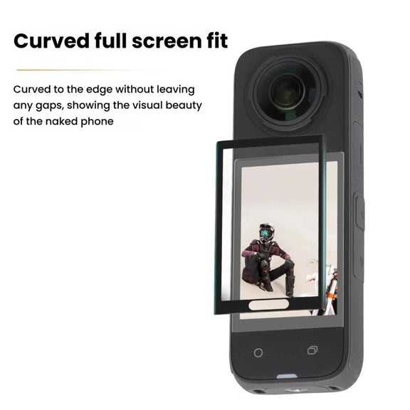For Insta360 X5 / X4 2sets Sunnylife Curved Tempered Film HD Anti-Explosion Anti-Drop Scratch Protective Film