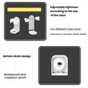 3pcs /Pack Adhesive Hook Rack for Electric Razors Shaver & Beauty Tool Organizer Semi-Open Design for Easy Access(White)