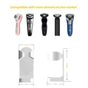 3pcs /Pack Adhesive Hook Rack for Electric Razors Shaver & Beauty Tool Organizer Semi-Open Design for Easy Access(White)