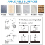 3pcs /Pack Adhesive Hook Rack for Electric Razors Shaver & Beauty Tool Organizer Semi-Open Design for Easy Access(White)