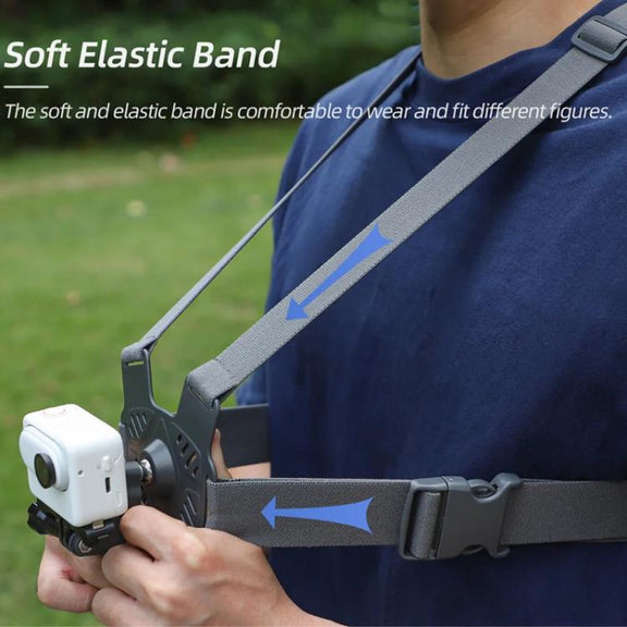Sunnylife XD742 360 Degree Universal Sports Camera Chest Strap Mount(Gray)
