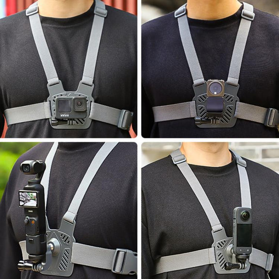 Sunnylife XD742 360 Degree Universal Sports Camera Chest Strap Mount(Gray)