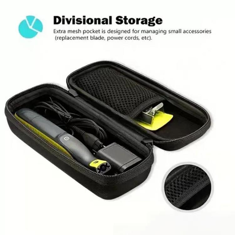 For Philips OneBlade Shaver EVA Storage Bag Shockproof Travel Case(Black)